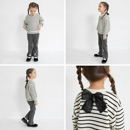 日本童裝 Branshes 緞帶針織上衣 80-150cm 女童款 冬季 TOPS