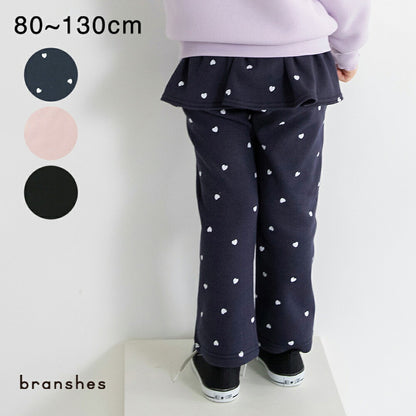 日本童裝 Branshes 抓毛裙連褲 80-130cm 女童款 冬季 PANTS