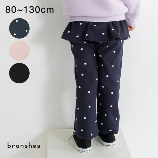 日本童裝 Branshes 抓毛裙連褲 80-130cm 女童款 冬季 PANTS