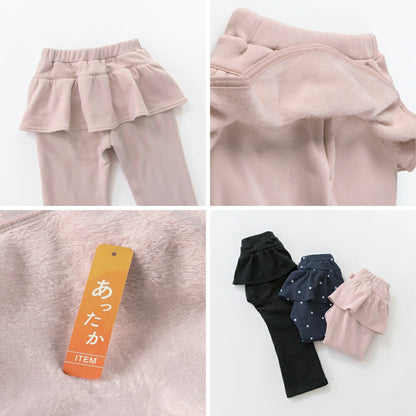 日本童裝 Branshes 抓毛裙連褲 80-130cm 女童款 冬季 PANTS