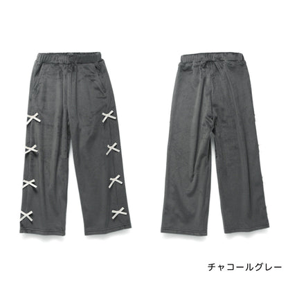日本童裝 Branshes 蝴蝶結抓毛長褲 80-150cm 女童款 冬季 PANTS