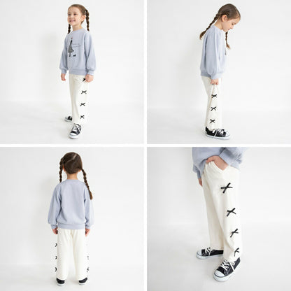 日本童裝 Branshes 蝴蝶結抓毛長褲 80-150cm 女童款 冬季 PANTS