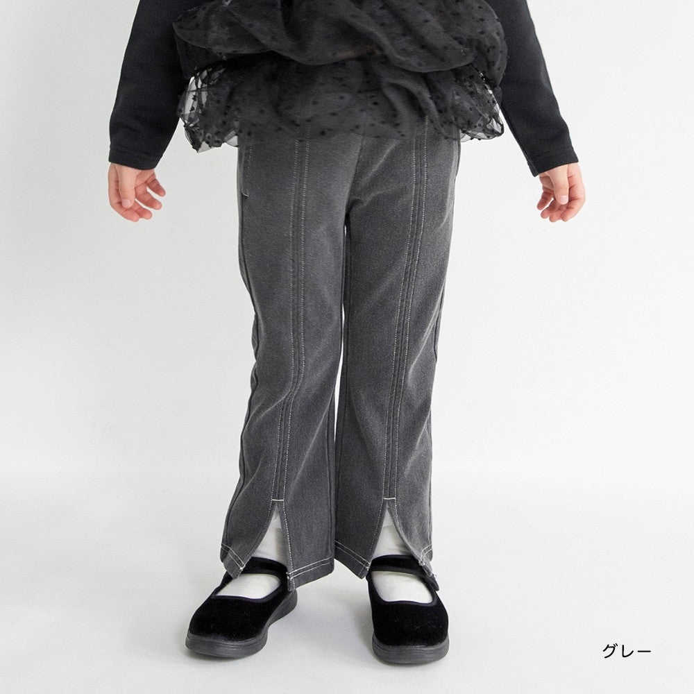 日本童裝 Branshes 抓毛開衩長褲 80-150cm 女童款 冬季 PANTS