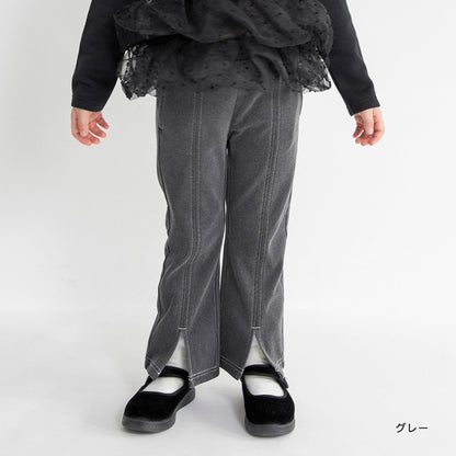 日本童裝 Branshes 抓毛開衩長褲 80-150cm 女童款 冬季 PANTS