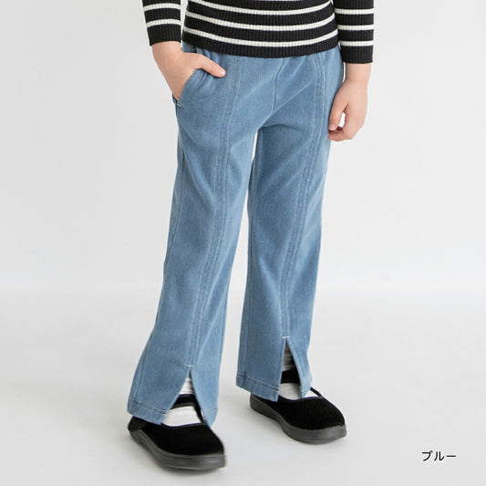 日本童裝 Branshes 抓毛開衩長褲 80-150cm 女童款 冬季 PANTS