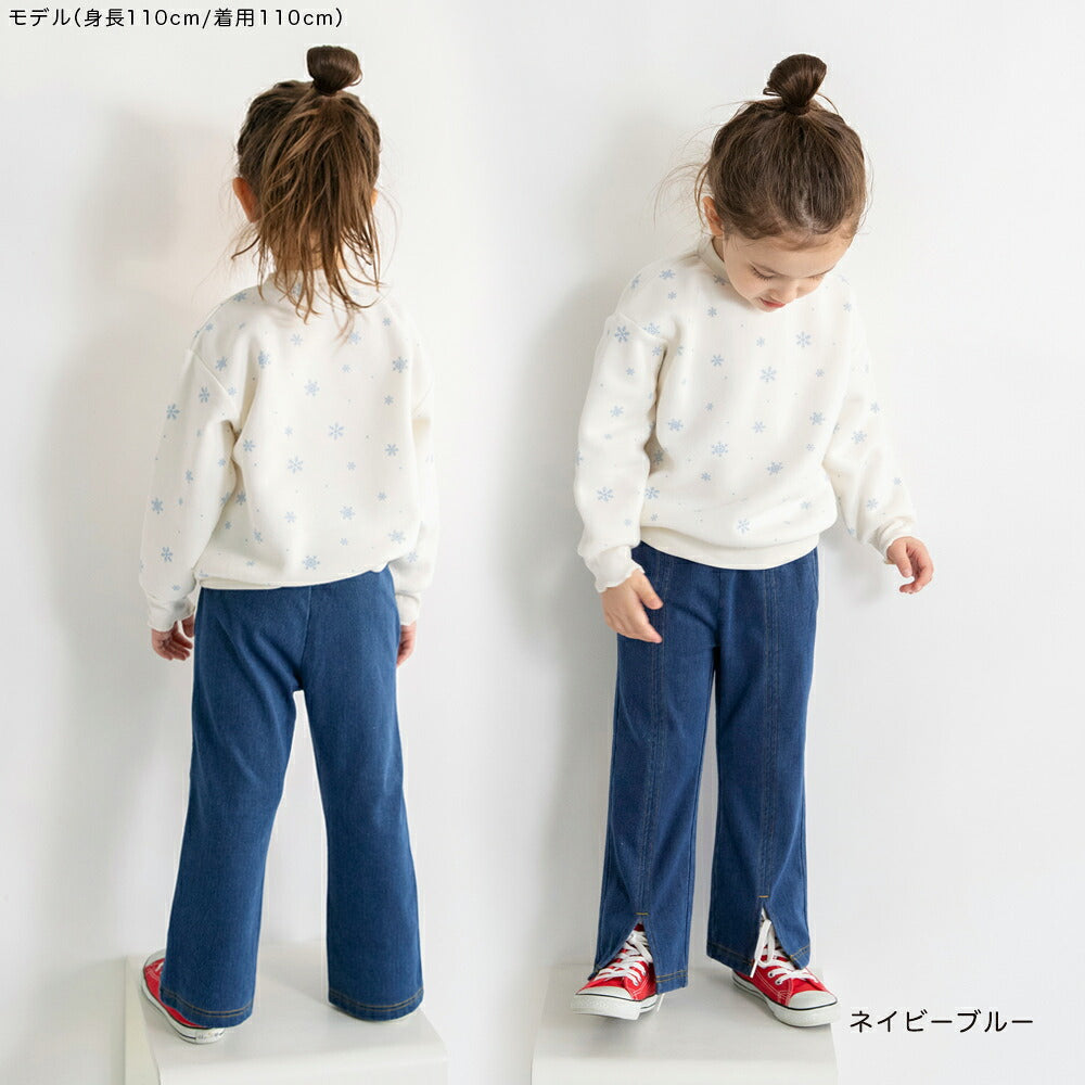 日本童裝 Branshes 抓毛開衩長褲 80-150cm 女童款 冬季 PANTS