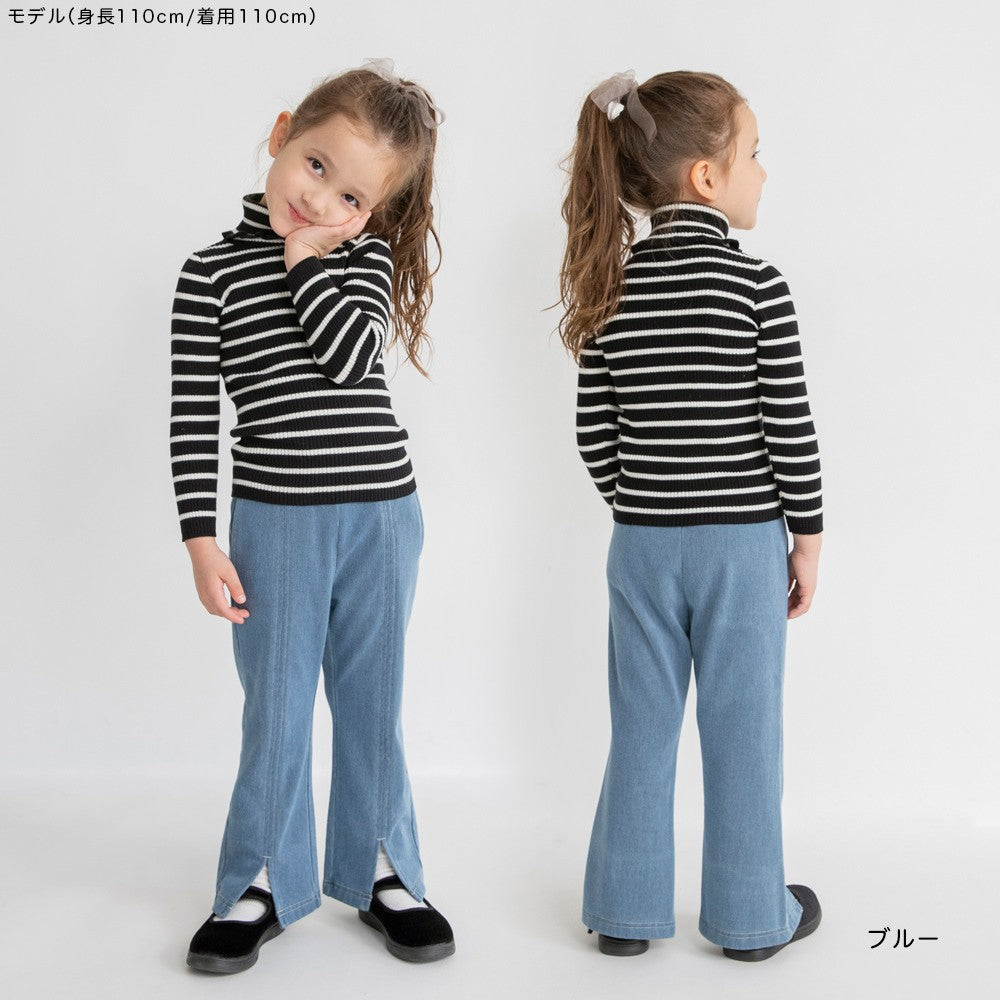 日本童裝 Branshes 抓毛開衩長褲 80-150cm 女童款 冬季 PANTS