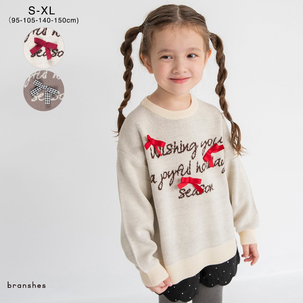 日本童裝 Branshes 針織毛衣 95-150cm 女童款 冬季 TOPS