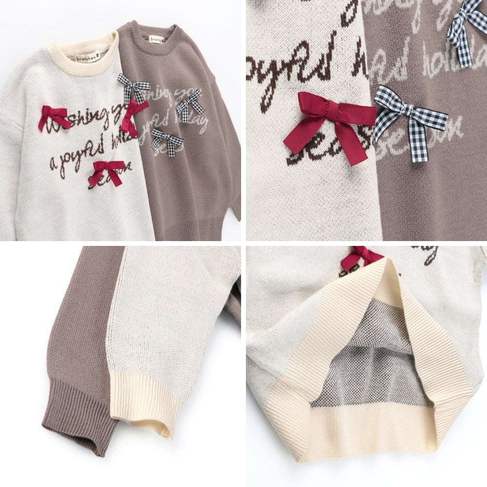 日本童裝 Branshes 針織毛衣 95-150cm 女童款 冬季 TOPS