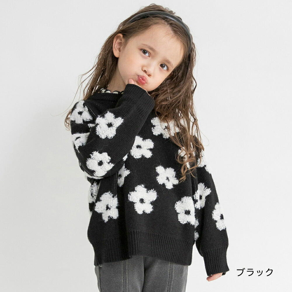 日本童裝 Branshes 針織長款上衣 95-150cm 女童款 冬季 TOPS