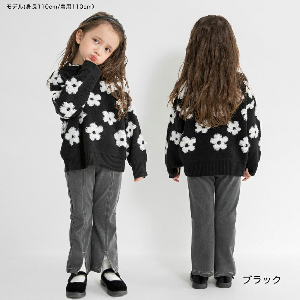 日本童裝 Branshes 針織長款上衣 95-150cm 女童款 冬季 TOPS