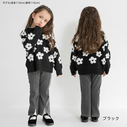 日本童裝 Branshes 針織長款上衣 95-150cm 女童款 冬季 TOPS