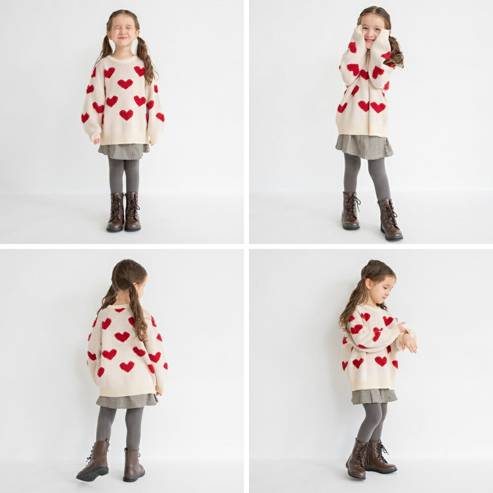 日本童裝 Branshes 針織長款上衣 95-150cm 女童款 冬季 TOPS