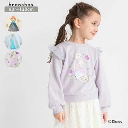 日本童裝 Branshes x Disney 公主紗袖衛衣 90-130cm 女童款 冬季 TOPS