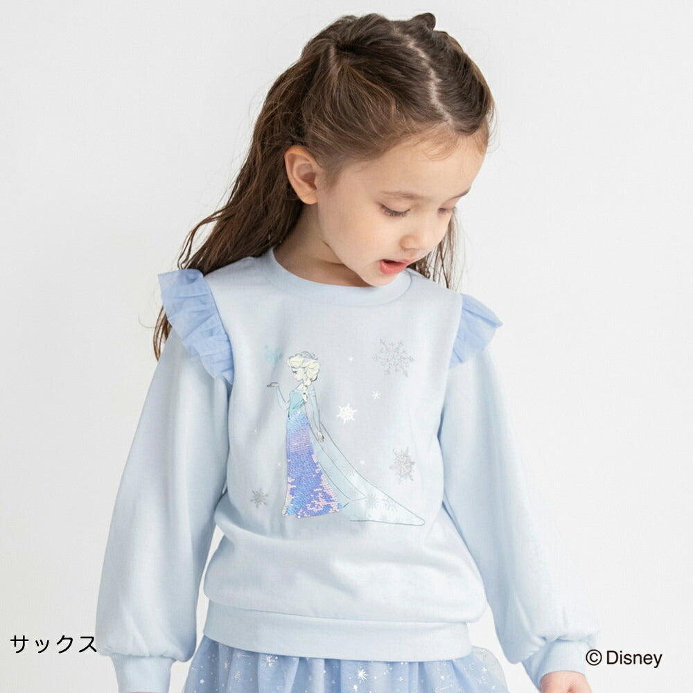 日本童裝 Branshes x Disney 公主紗袖衛衣 90-130cm 女童款 冬季 TOPS
