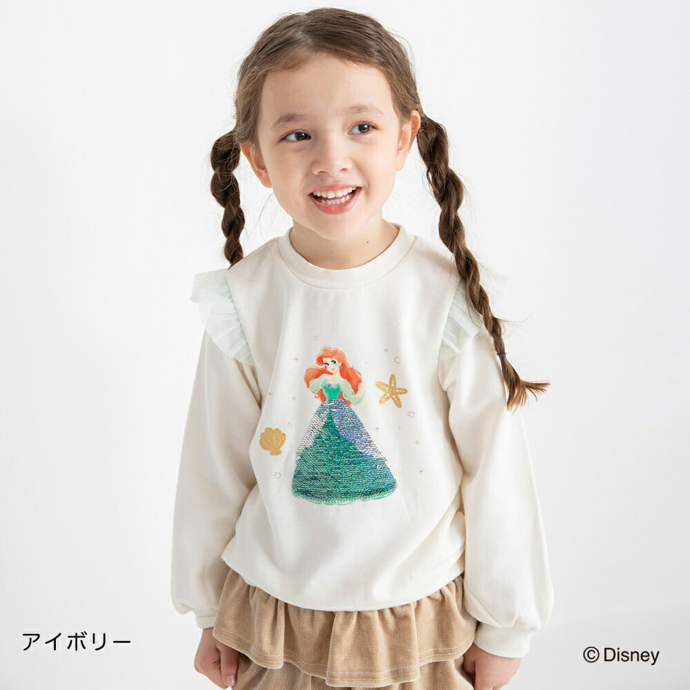 日本童裝 Branshes x Disney 公主紗袖衛衣 90-130cm 女童款 冬季 TOPS