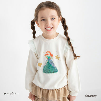 日本童裝 Branshes x Disney 公主紗袖衛衣 90-130cm 女童款 冬季 TOPS