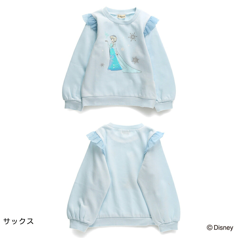 日本童裝 Branshes x Disney 公主紗袖衛衣 90-130cm 女童款 冬季 TOPS