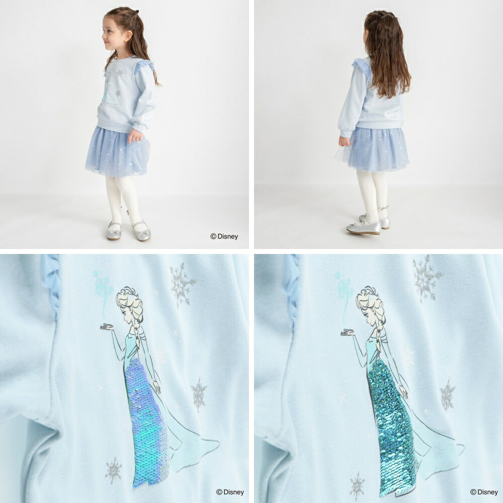 日本童裝 Branshes x Disney 公主紗袖衛衣 90-130cm 女童款 冬季 TOPS