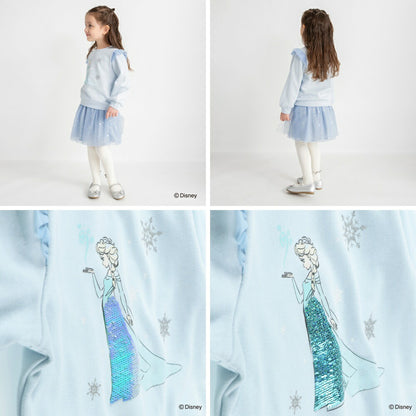 日本童裝 Branshes x Disney 公主紗袖衛衣 90-130cm 女童款 冬季 TOPS