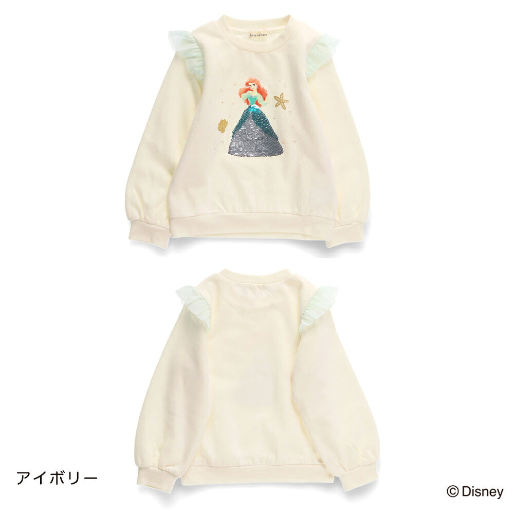 日本童裝 Branshes x Disney 公主紗袖衛衣 90-130cm 女童款 冬季 TOPS