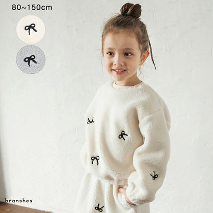 日本童裝 Branshes 毛毛衛衣 80-150cm 女童款 冬季 TOPS