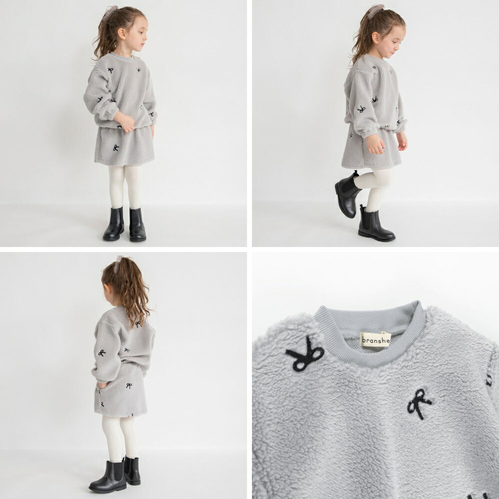 日本童裝 Branshes 毛毛衛衣 80-150cm 女童款 冬季 TOPS