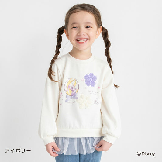 日本童裝 Branshes x Disney 抓毛拼紗衛衣 90-130cm 女童款 冬季 TOPS