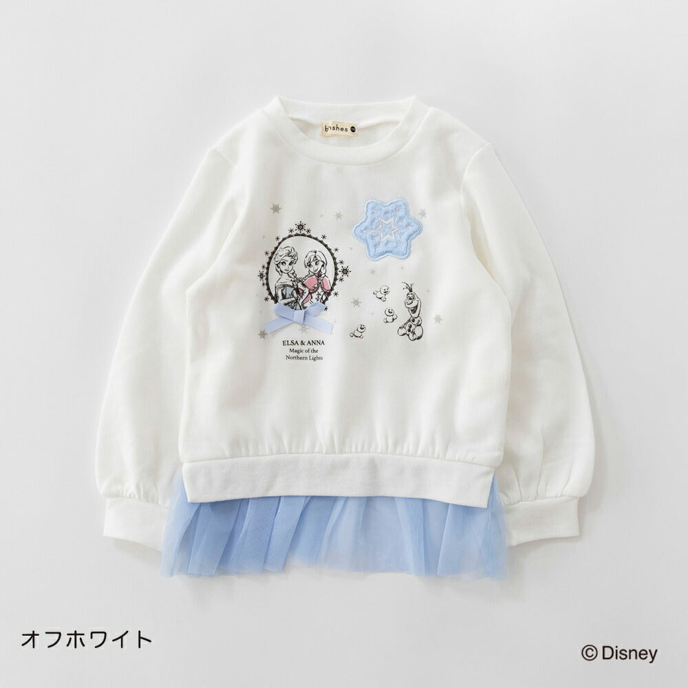 日本童裝 Branshes x Disney 抓毛拼紗衛衣 90-130cm 女童款 冬季 TOPS