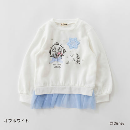 日本童裝 Branshes x Disney 抓毛拼紗衛衣 90-130cm 女童款 冬季 TOPS