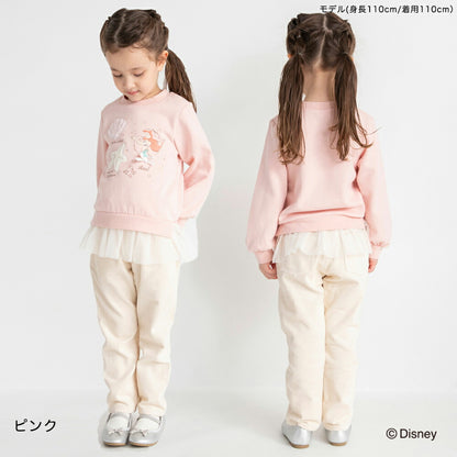 日本童裝 Branshes x Disney 抓毛拼紗衛衣 90-130cm 女童款 冬季 TOPS
