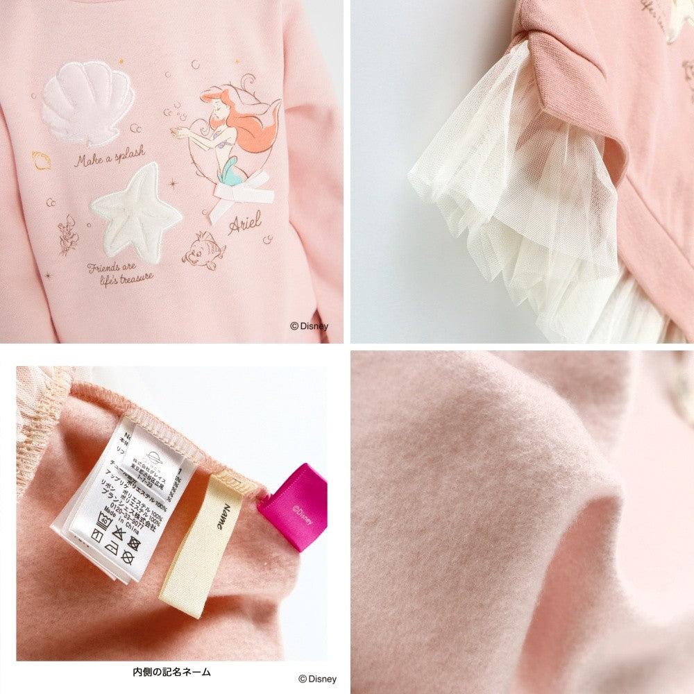 日本童裝 Branshes x Disney 抓毛拼紗衛衣 90-130cm 女童款 冬季 TOPS