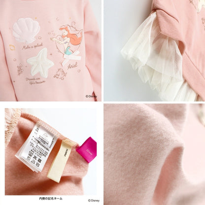 日本童裝 Branshes x Disney 抓毛拼紗衛衣 90-130cm 女童款 冬季 TOPS