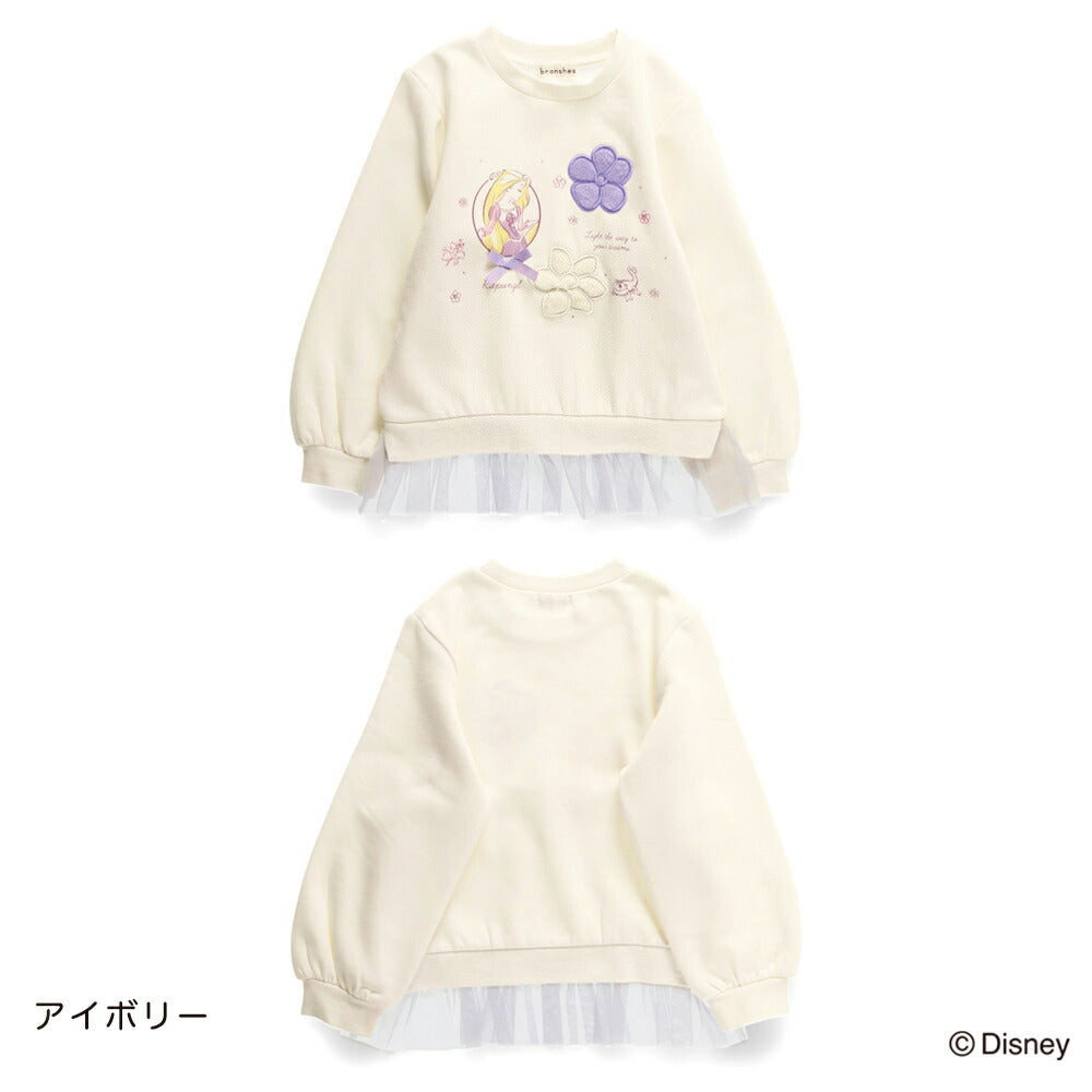 日本童裝 Branshes x Disney 抓毛拼紗衛衣 90-130cm 女童款 冬季 TOPS
