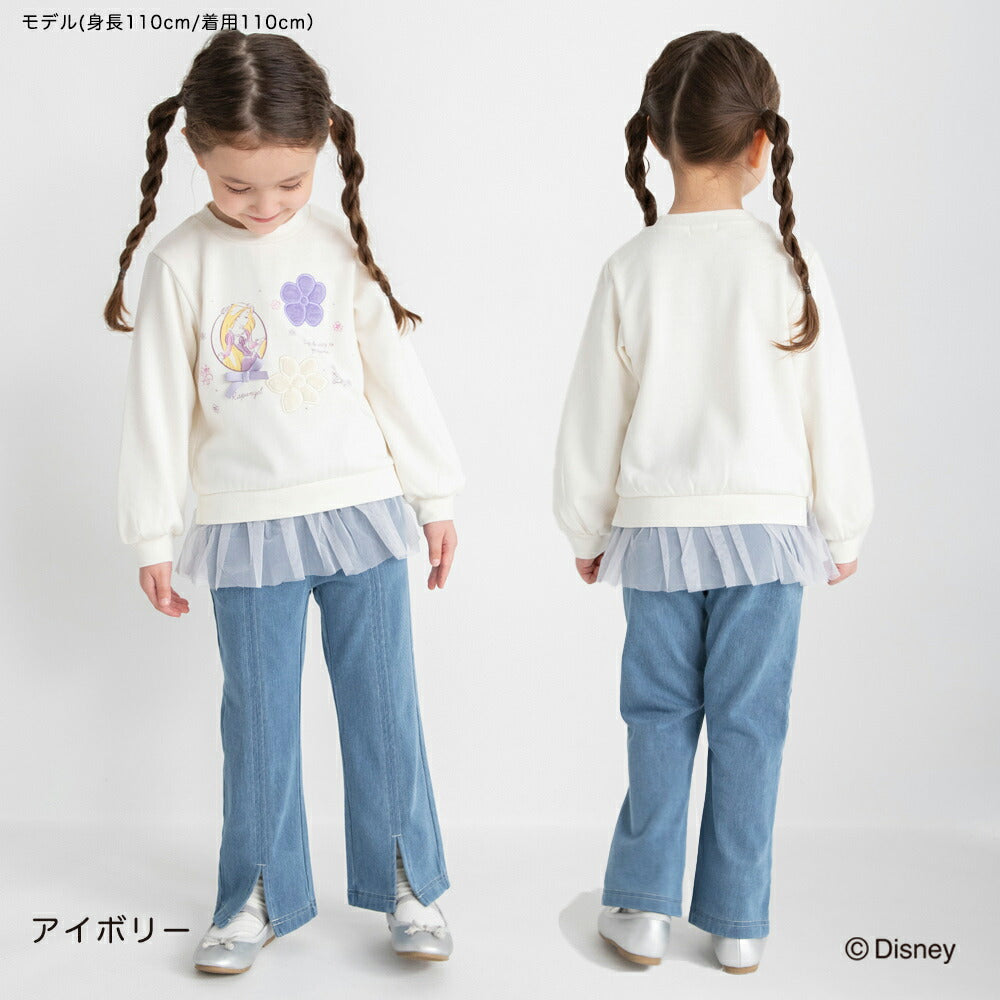 日本童裝 Branshes x Disney 抓毛拼紗衛衣 90-130cm 女童款 冬季 TOPS