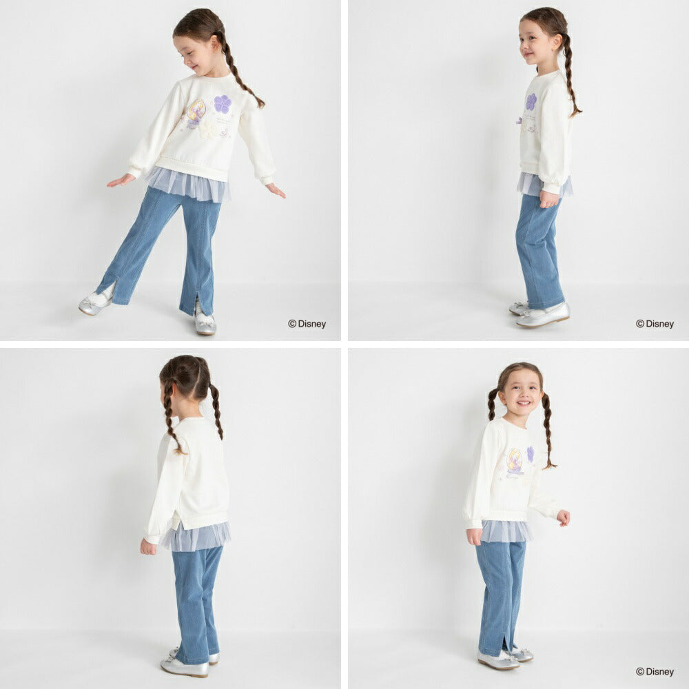 日本童裝 Branshes x Disney 抓毛拼紗衛衣 90-130cm 女童款 冬季 TOPS