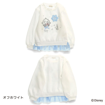 日本童裝 Branshes x Disney 抓毛拼紗衛衣 90-130cm 女童款 冬季 TOPS