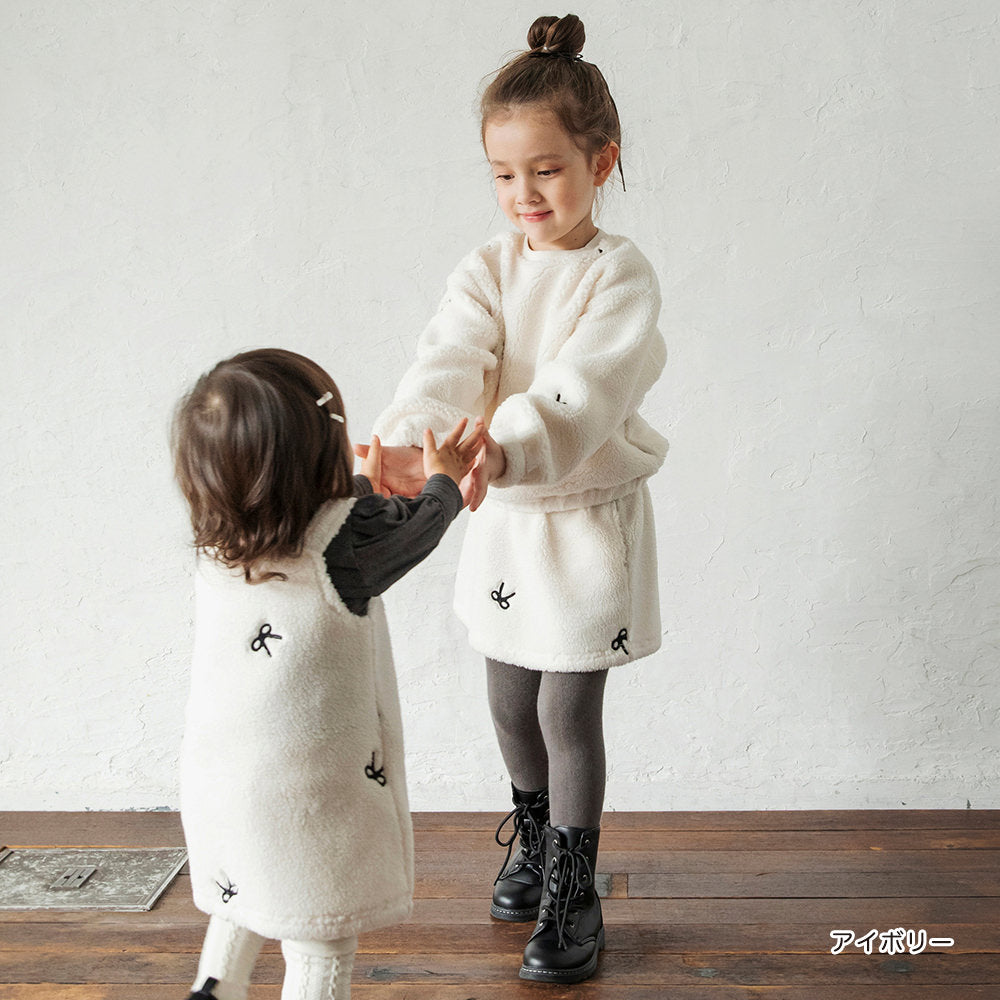 日本童裝 Branshes 毛毛短裙 80-150cm 女童款 冬季 SKIRTS