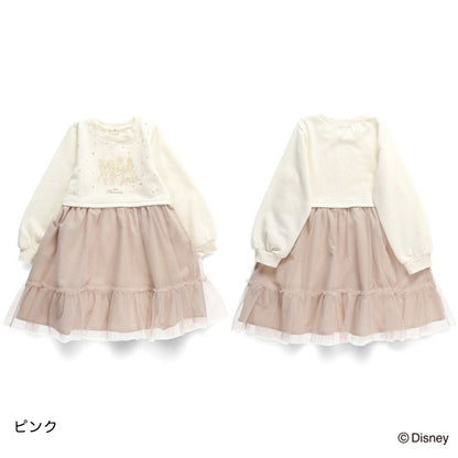 日本童裝 Branshes x Disney 抓毛拼紗連身裙 90-130cm 女童款 冬季 DRESSES