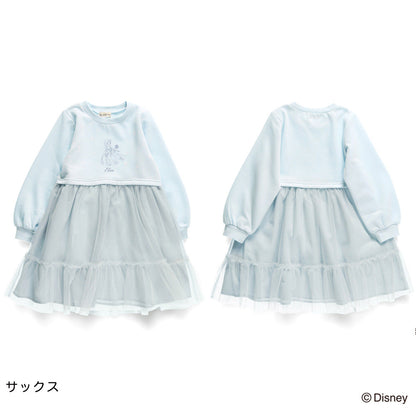 日本童裝 Branshes x Disney 抓毛拼紗連身裙 90-130cm 女童款 冬季 DRESSES