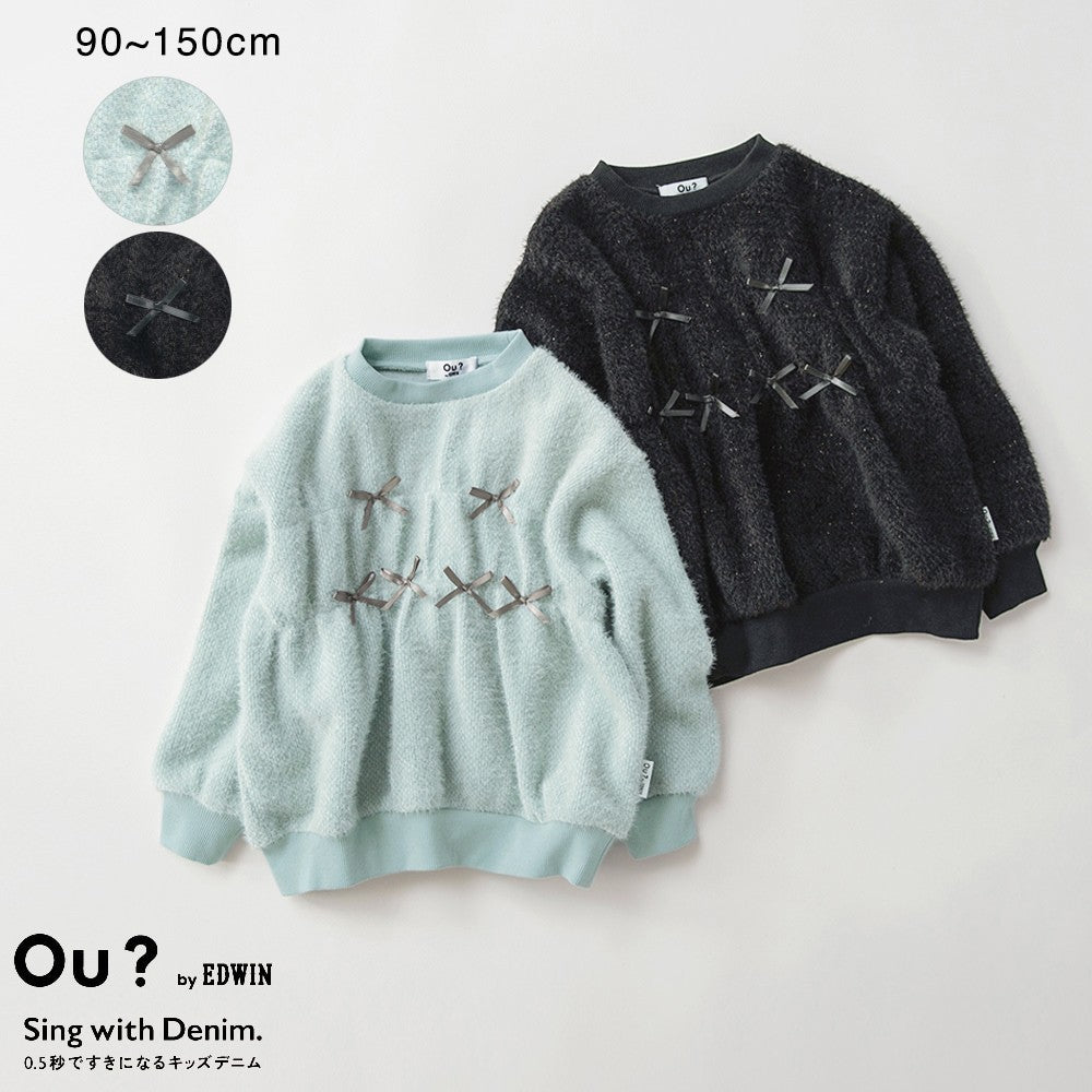 日本童裝 Branshes x Ou? by EDWIN 毛毛衛衣 90-150cm 女童款 冬季 TOPS