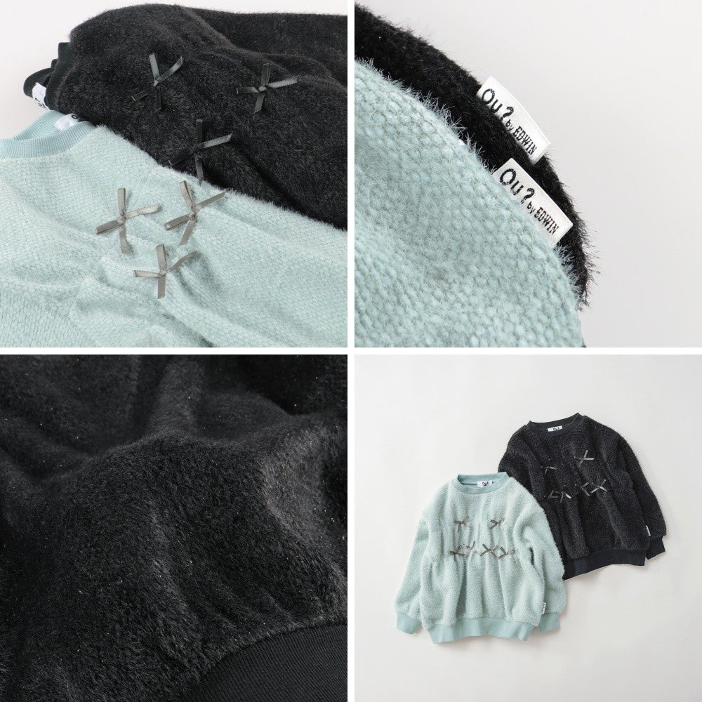 日本童裝 Branshes x Ou? by EDWIN 毛毛衛衣 90-150cm 女童款 冬季 TOPS