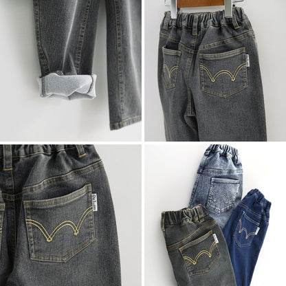 日本童裝 Branshes x Ou? by EDWIN 抓毛牛仔褲 90-150cm 男童款/女童款 冬季 PANTS