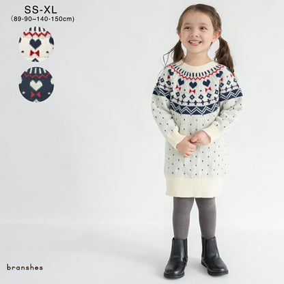 日本童裝 Branshes 針織連身裙 80-150cm 女童款 冬季 DRESSES