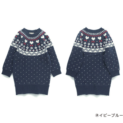 日本童裝 Branshes 針織連身裙 80-150cm 女童款 冬季 DRESSES