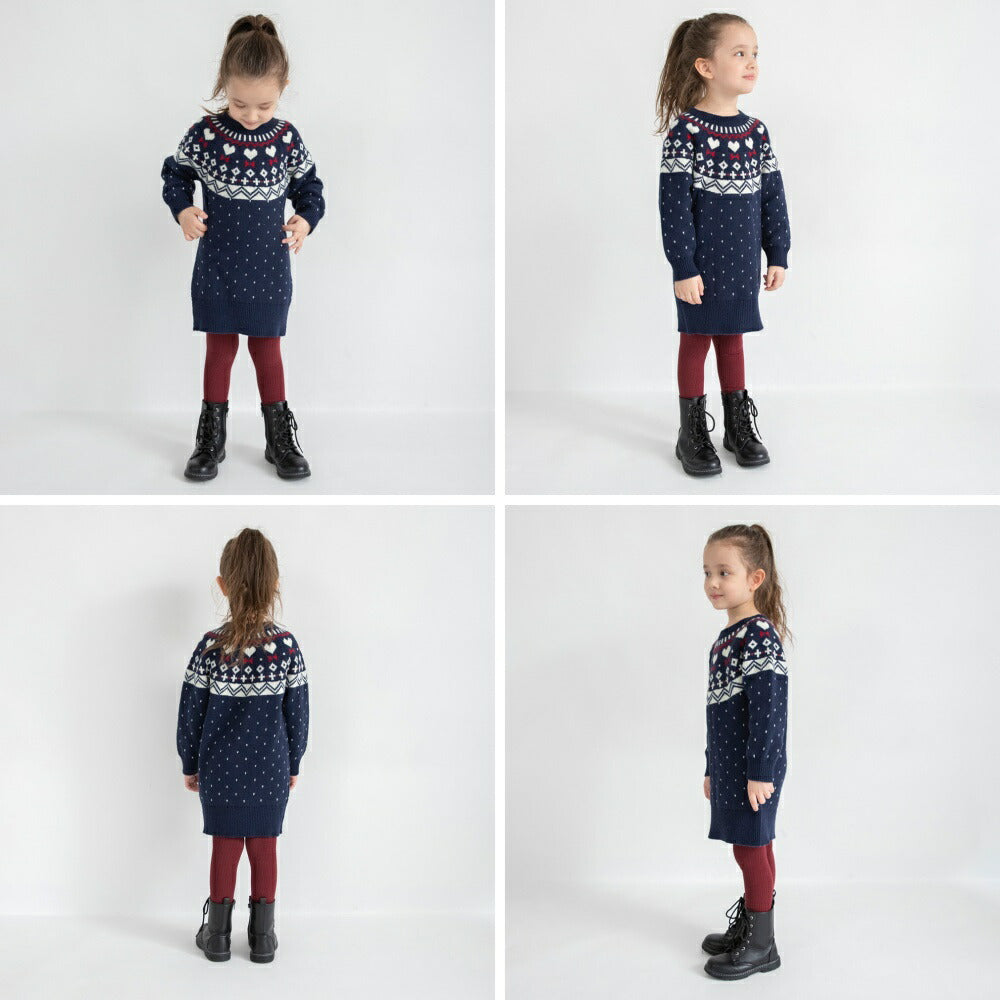 日本童裝 Branshes 針織連身裙 80-150cm 女童款 冬季 DRESSES