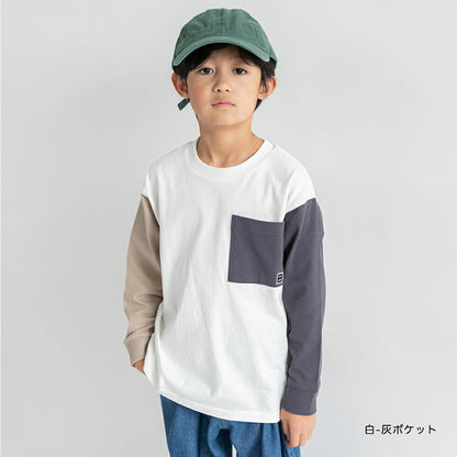 日本童裝 Branshes 口袋休閒上衣 100-160cm 男童款/女童款 冬季 TOPS