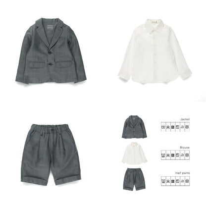 日本童裝 Branshes 西裝三件套裝 110-130cm 男童款 OUTERWEAR TOPS PANTS 面試/宴會/表演