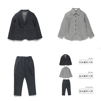 日本童裝 Branshes 西裝三件套裝 110-130cm 男童款 OUTERWEAR TOPS PANTS 面試/宴會/表演