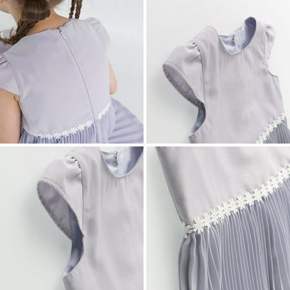 日本童裝 Branshes 百摺下擺連身裙 110-130cm 女童款 DRESSES 面試/宴會/表演